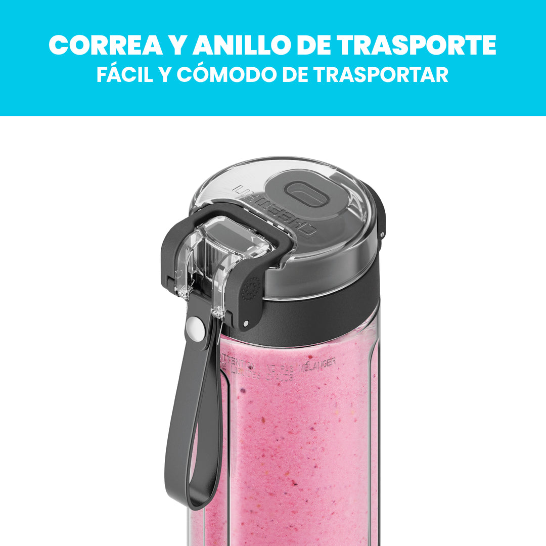 Chefman - Licuadora Portátil con Botón de Encendido Luz LED 480 ml