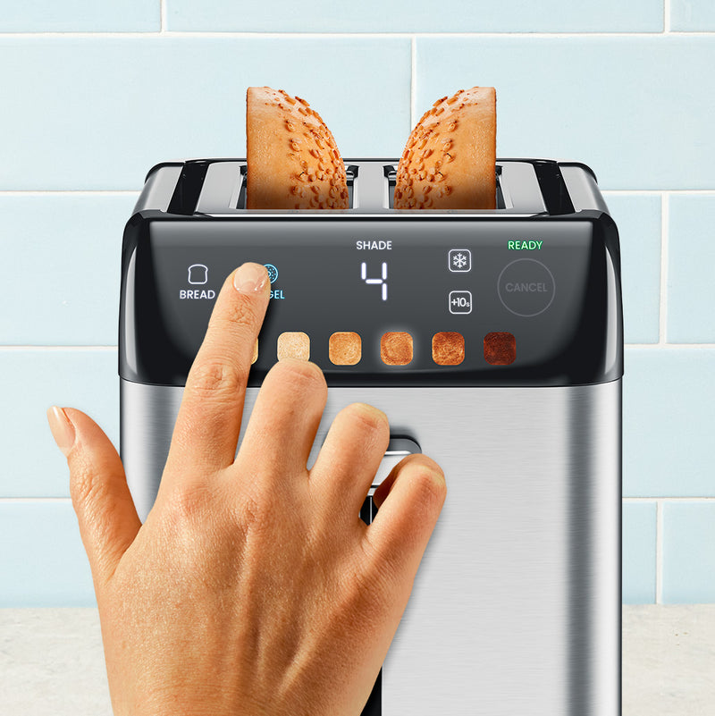 Chefman - Smart Touch Tostador 2 rebanadas digital, 6 definiciones de tonalidad.