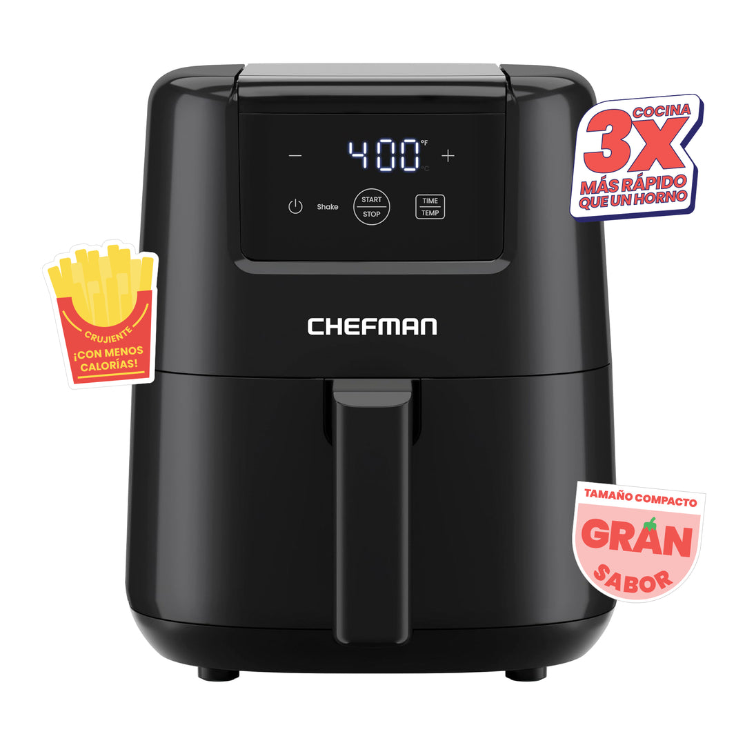 CHEFMAN - Mini Freidora de Aire Digital de 2 Cuartos