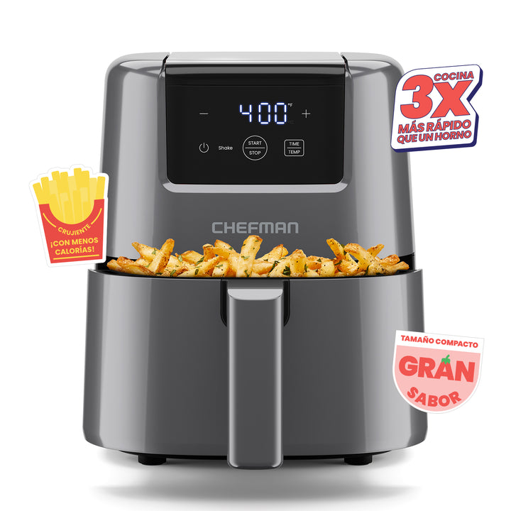 CHEFMAN - Mini Freidora de Aire Digital de 2 Cuartos