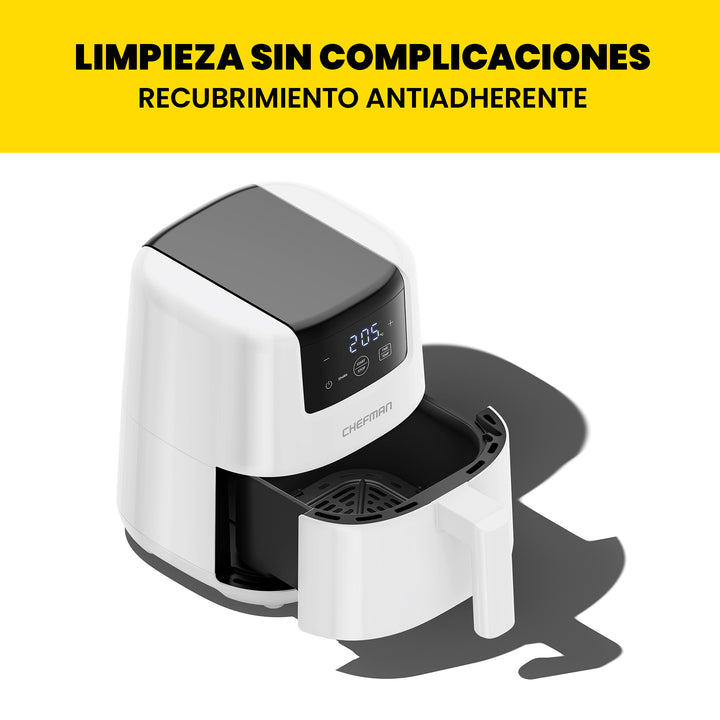 CHEFMAN - Mini Freidora de Aire Digital de 2 Cuartos