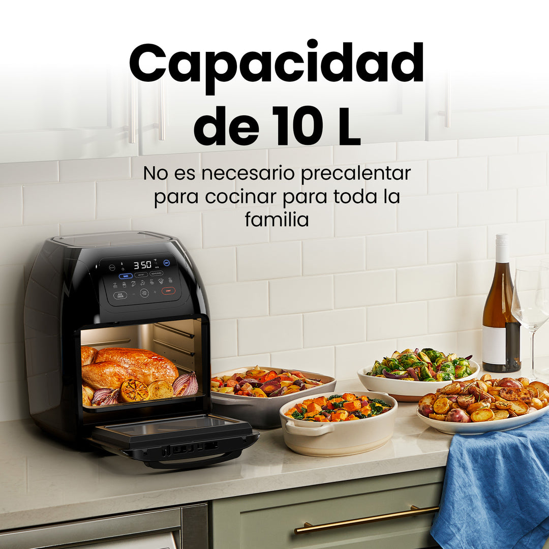 Chefman - Multicooker 10L: Freidora Digital, Asador, Deshidratador y Horno de Convección