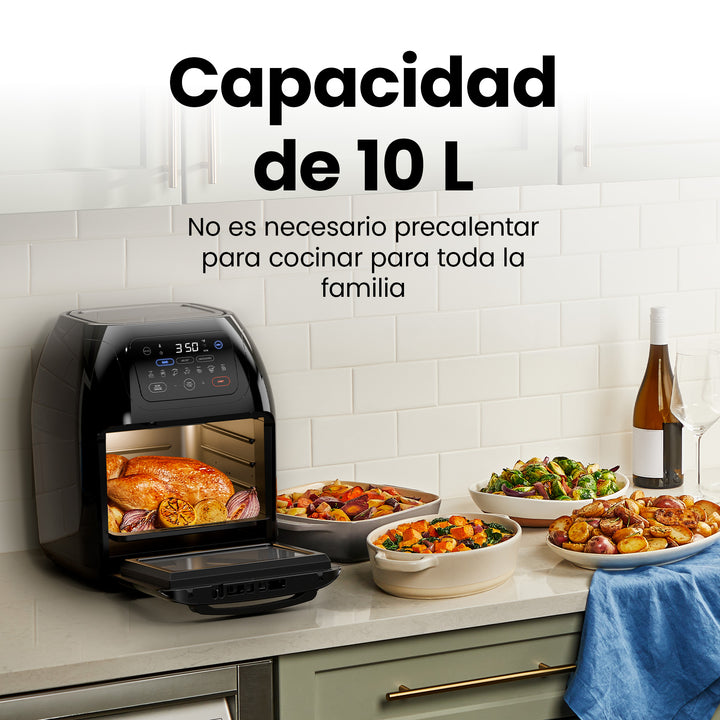 Chefman - Multicooker 10L: Freidora Digital, Asador, Deshidratador y Horno de Convección