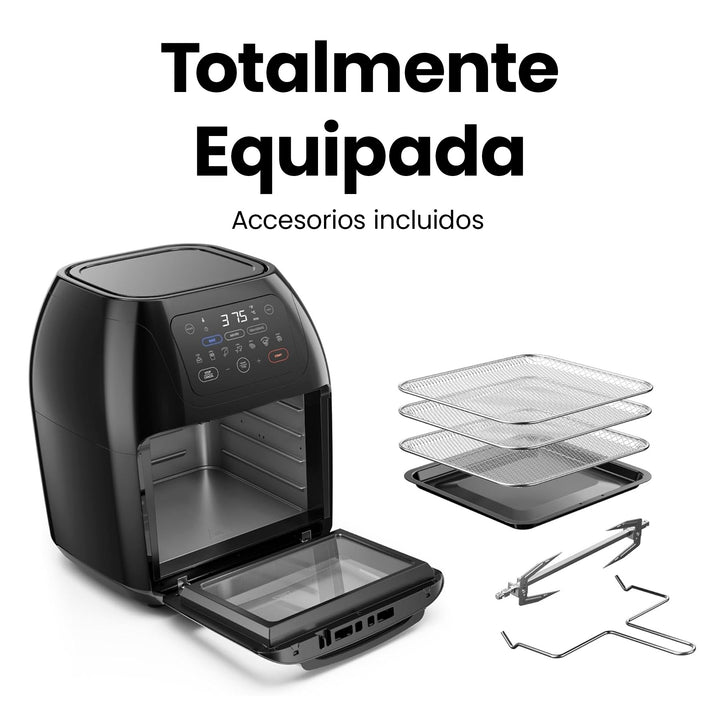 Chefman - Multicooker 10L: Freidora Digital, Asador, Deshidratador y Horno de Convección