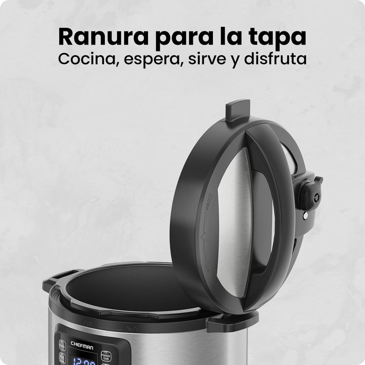 Chefman - Multicooker 6 Qt – Olla a Presión Programable 9 en 1