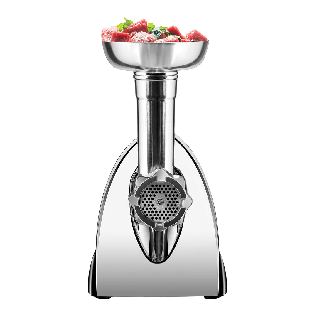 Molino de carne eléctrico de acero inoxidable para moler fino, mediano y grueso 550 W