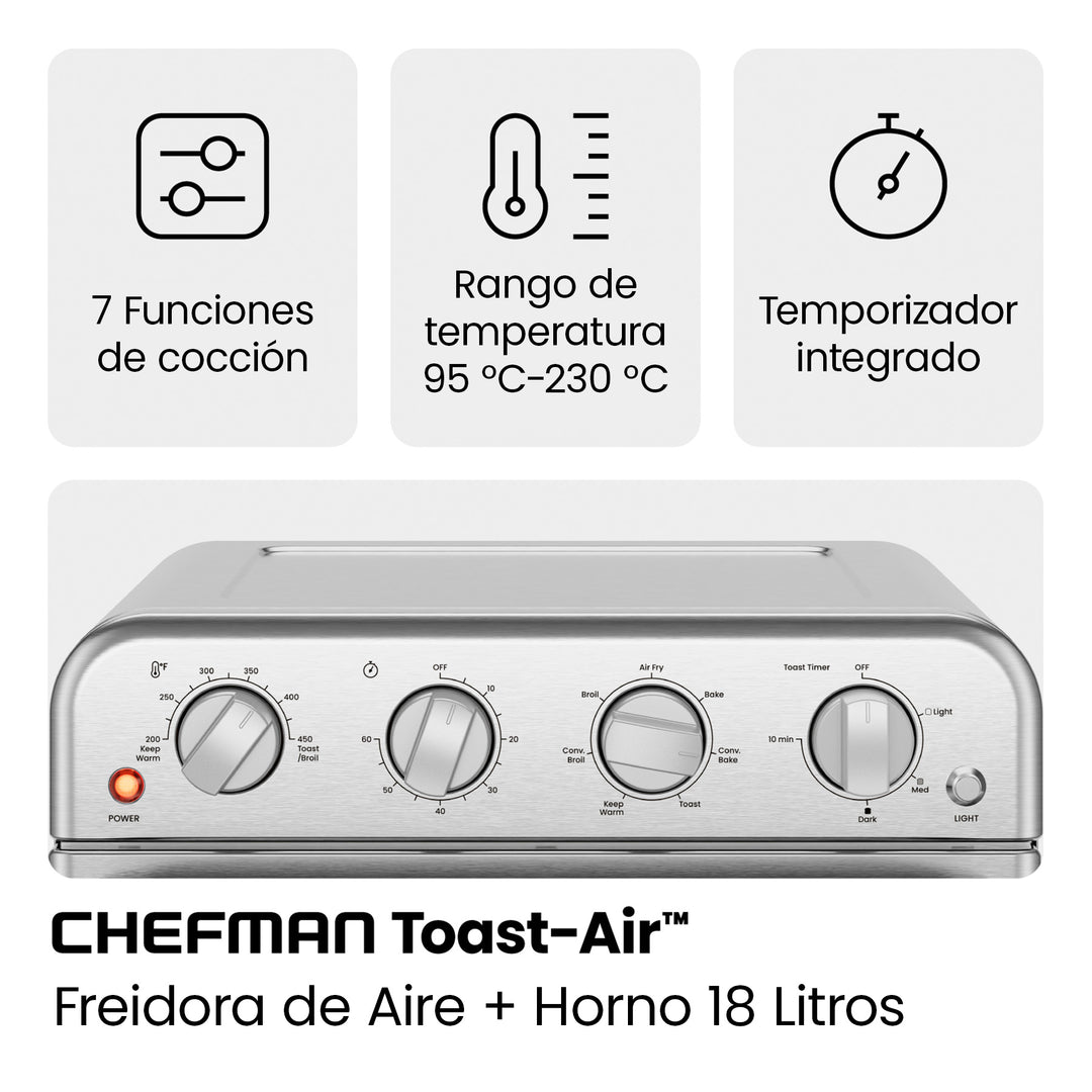 Chefman - Horno Freidora de Aire, Toast-Air®, 18 L