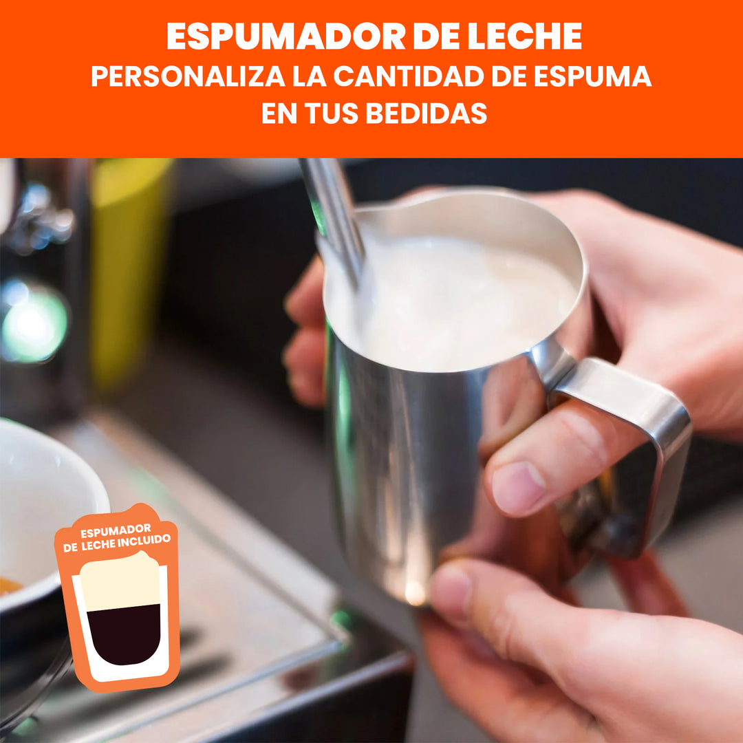 Chefman - Cafetera espresso de 1,8 litros con espumador color Negro