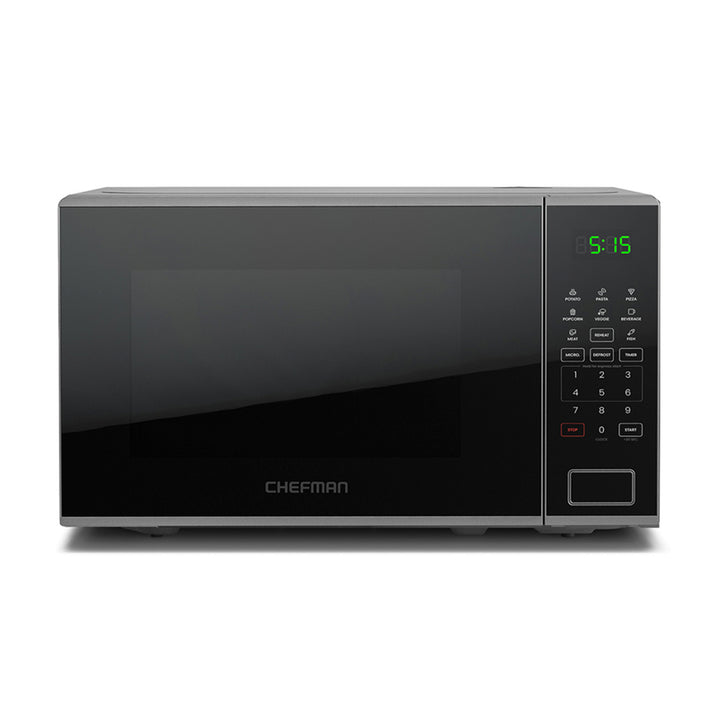 Chefman - Horno Microondas 1.1 Pies Cúbicos | Digital Espejo en Acero Inoxidable