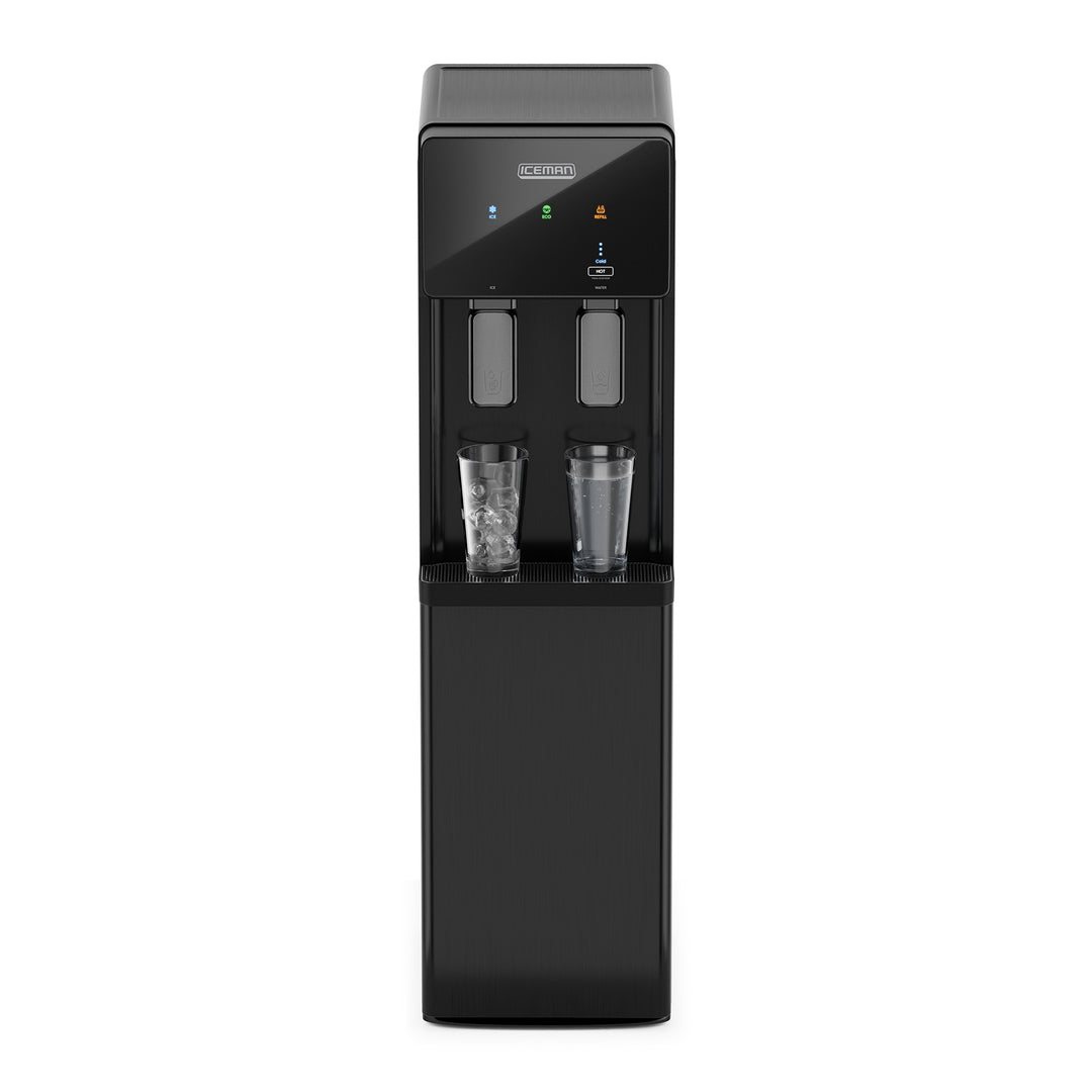 ICEMAN - Dispensador de Agua Fría y Caliente con Máquina de Hielo Integrada
