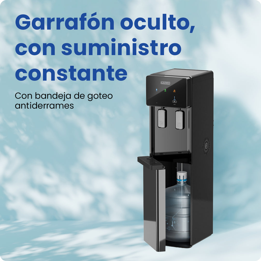 ICEMAN - Dispensador de Agua Fría y Caliente con Máquina de Hielo Integrada