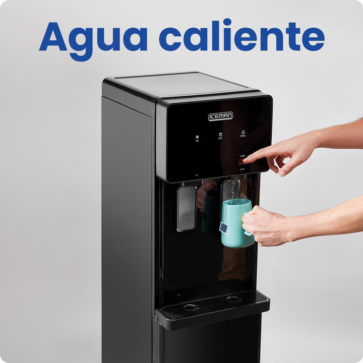 ICEMAN - Dispensador de Agua Fría y Caliente con Máquina de Hielo Integrada