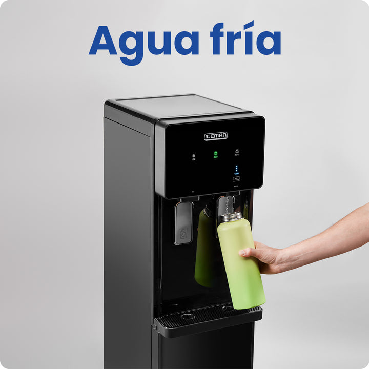ICEMAN - Dispensador de Agua Fría y Caliente con Máquina de Hielo Integrada