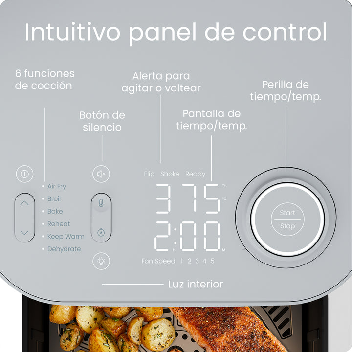 Chefman - Crispinator – Freidora de Aire 8 Quarts