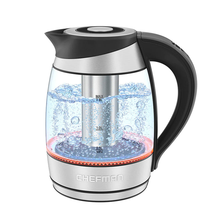 Chefman - Hervidor Eléctrico con infusor de té, 1.7 L