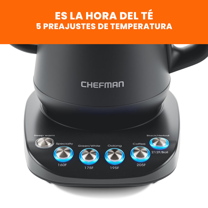 Chefman - Hervidor eléctrico con cuello de ganso