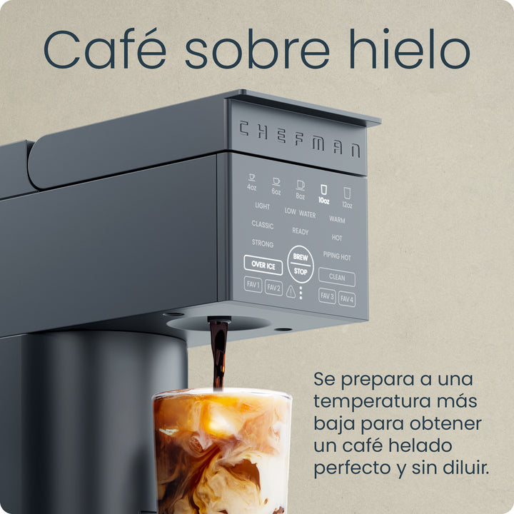 Chefman - Caffeinator | Cafetera de Una Sola Porción para K-Cup y Café Molido