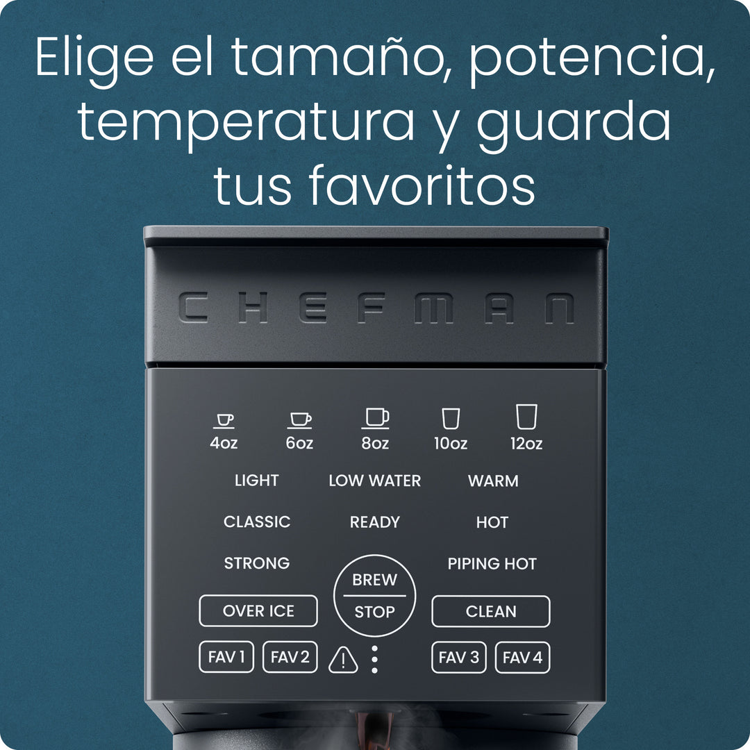 Chefman - Caffeinator | Cafetera de Una Sola Porción para K-Cup y Café Molido