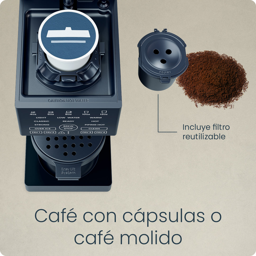 Chefman - Caffeinator | Cafetera de Una Sola Porción para K-Cup y Café Molido