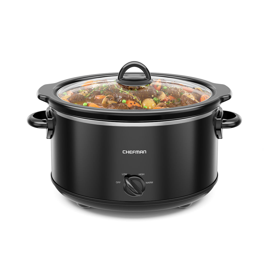 Chefman - Olla de Cocción Lenta 4.7L – Color Negro