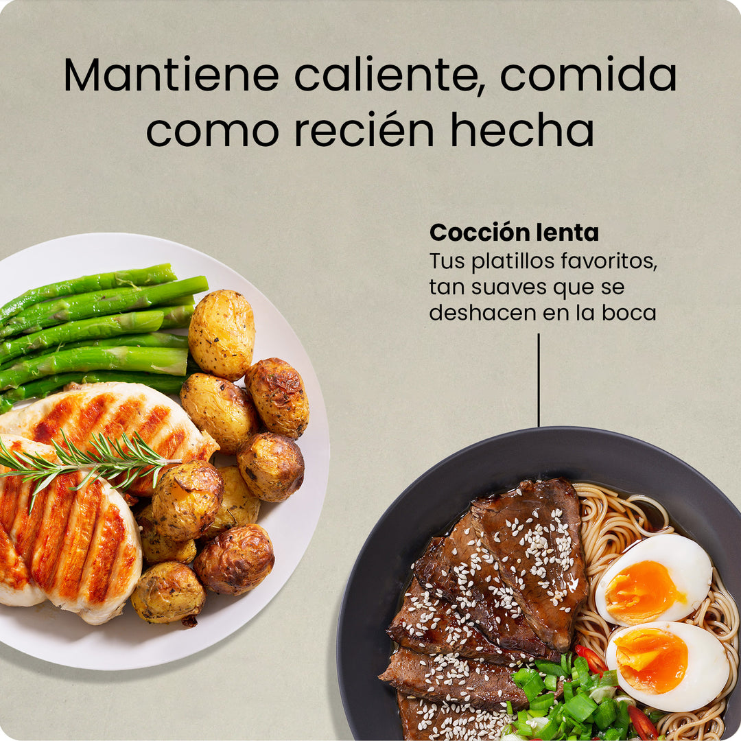 Chefman - Olla de Cocción Lenta 4.7L – Color Negro