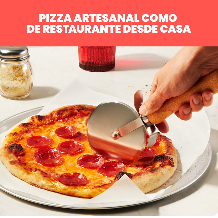 Chefman - Horno de pizza interior: hace pizzas  en minutos, se calienta hasta 800 ° F - Acero inoxidable