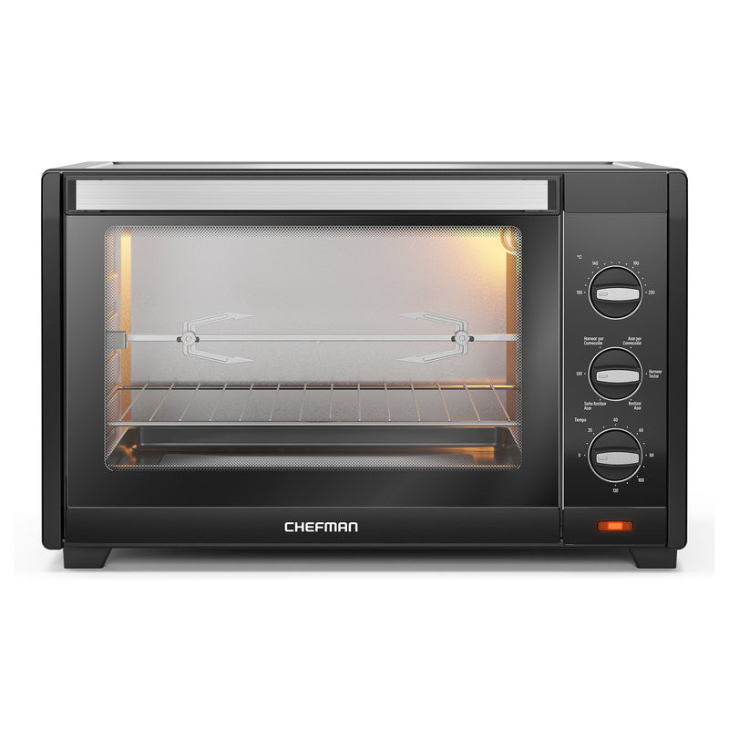 Chefman - Horno Tostador de Convección XXL 45L | 5 en 1 Negro