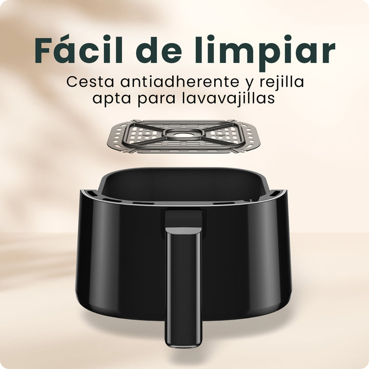 CHEFMAN - Freidora Airfryer TurboFry 2 Qt Digital | Compacta y Sin Aceite | Negro