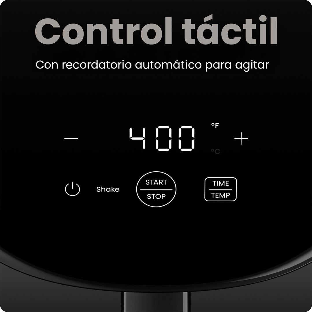 CHEFMAN - Freidora Airfryer TurboFry 2 Qt Digital | Compacta y Sin Aceite | Negro