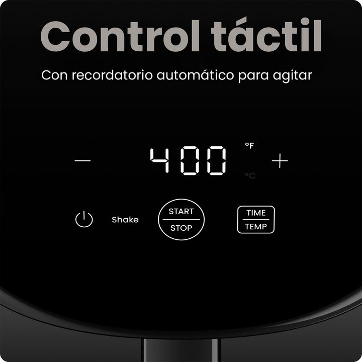 CHEFMAN - Freidora Airfryer TurboFry 2 Qt Digital | Compacta y Sin Aceite | Negro