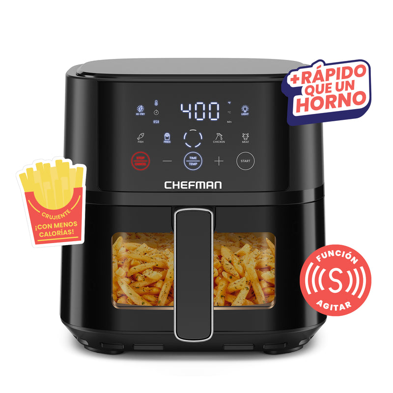 Chefman - Freidora De Aire Digital De 3.7 L Turbofry con Ventana