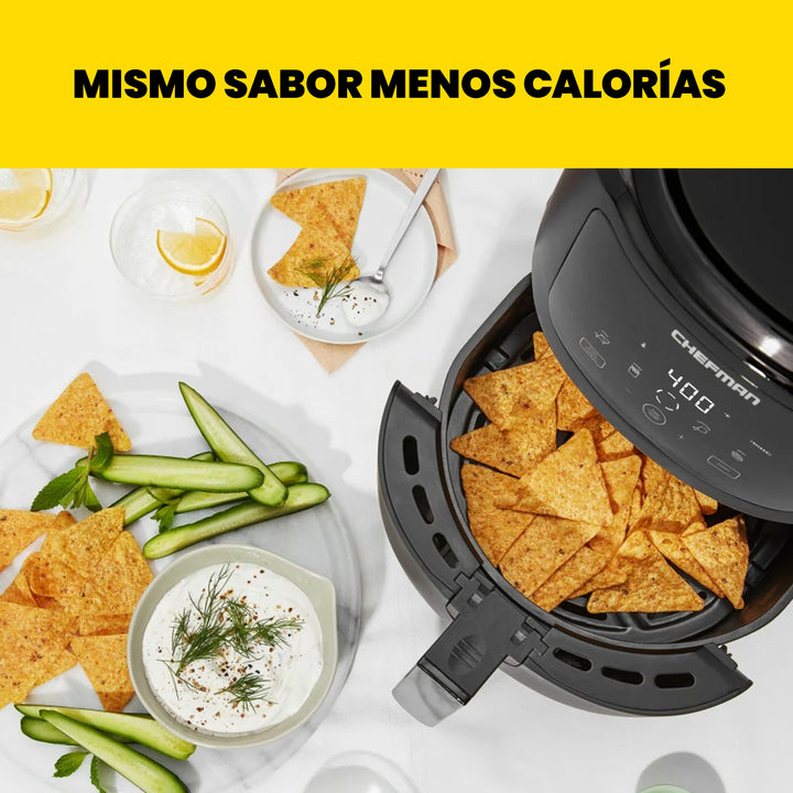 Chefman - Freidora de aire digital, 4 ajustes preestablecidos de cocción 4.7L (5 Qt.)