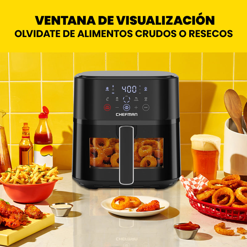 Chefman - Freidora De Aire 6qts Con Venta Y Control Digital