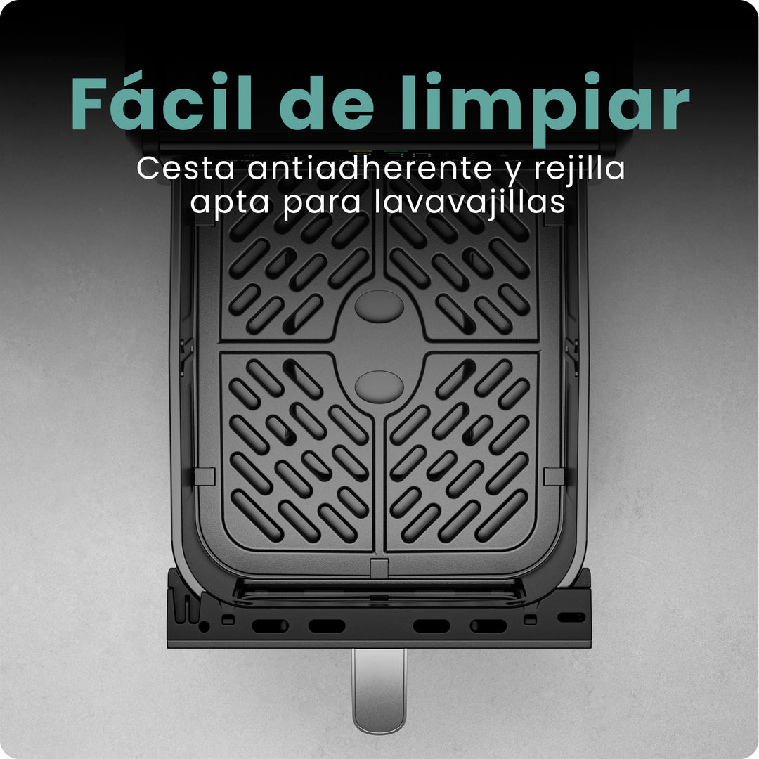 CHEFMAN - Freidora de Aire TurboFry 8.5 L 6 en 1 – Alta Potencia y Cocción Rápida – Color Negro