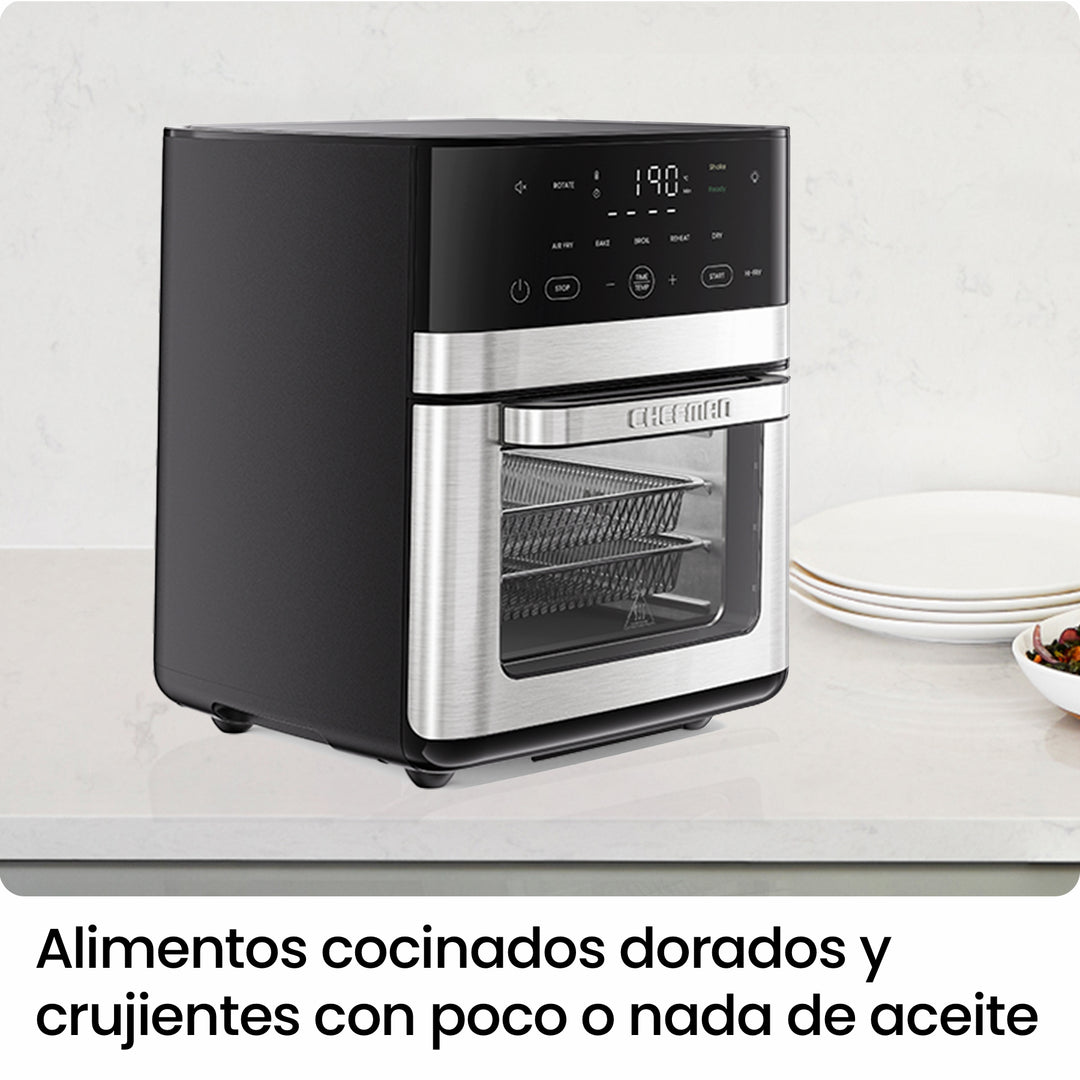 Freidora de Aire Multifuncional Chefman 12 L con Horno Tostador | 5 Funciones y Pantalla Digital