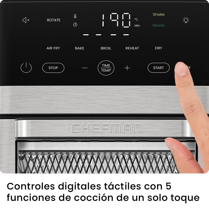 Freidora de Aire Multifuncional Chefman 12 L con Horno Tostador | 5 Funciones y Pantalla Digital