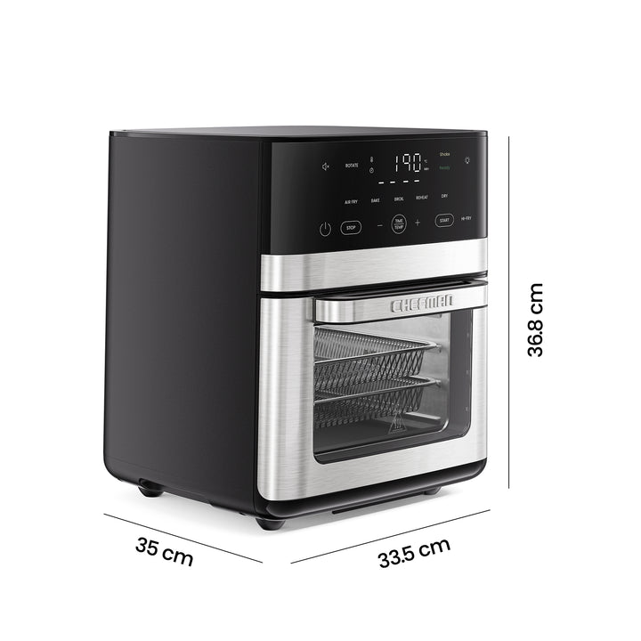 Freidora de Aire Multifuncional Chefman 12 L con Horno Tostador | 5 Funciones y Pantalla Digital