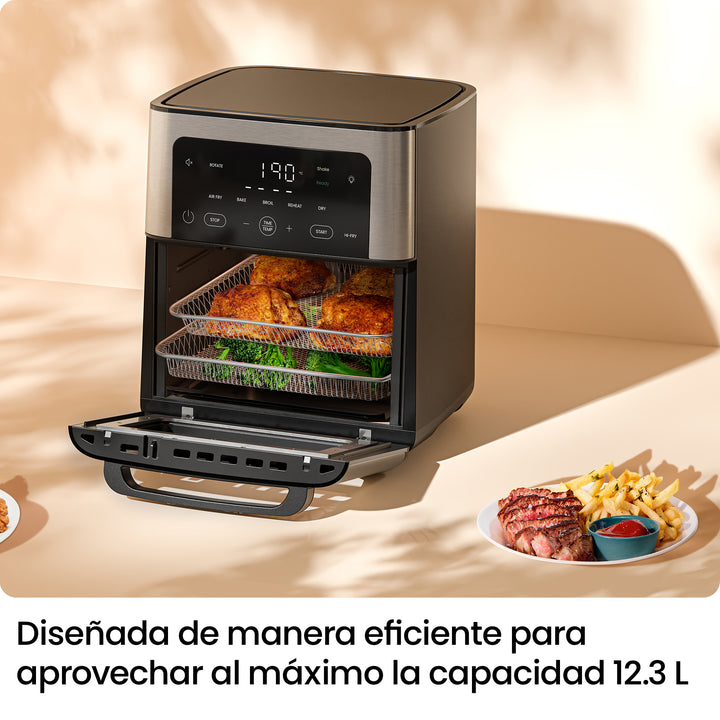 CHEFMAN - Freidora de Aire Multifuncional 12 L con Horno Tostador | 5 Funciones y Pantalla Digital