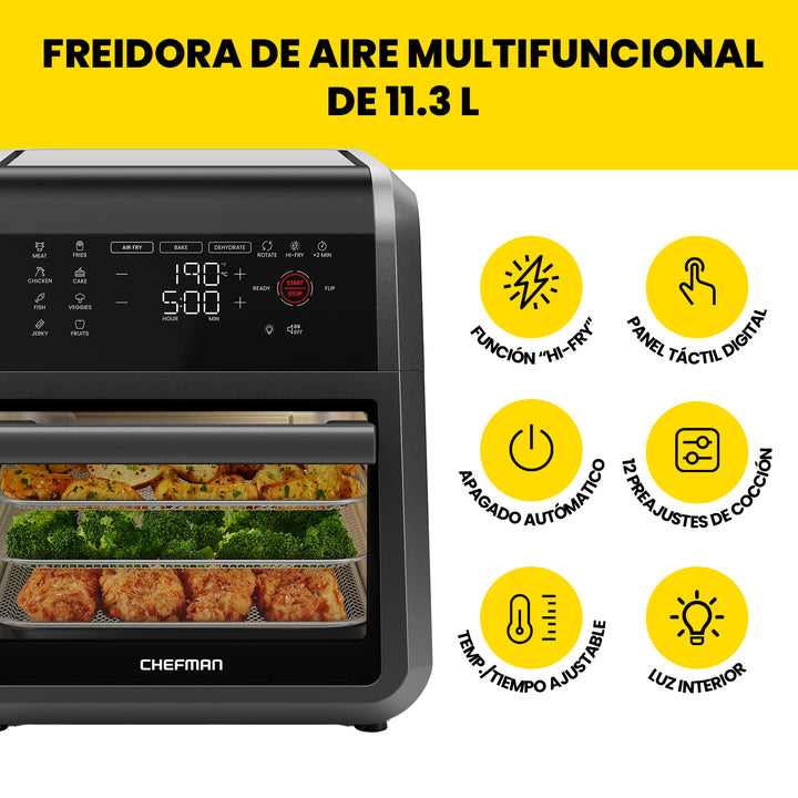 Chefman - Freidora De Aire Digital Multifuncional De 11 L