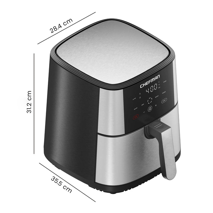 Chefman - TurboFry – Freidora de Aire Digital 6 Quarts | Pantalla Táctil