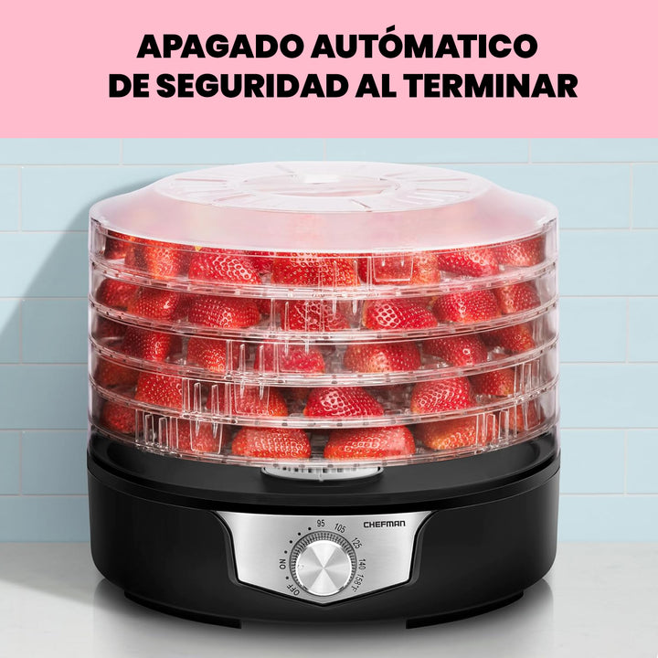 Chefman - Deshidratador de alimentos con 5 bandejas.