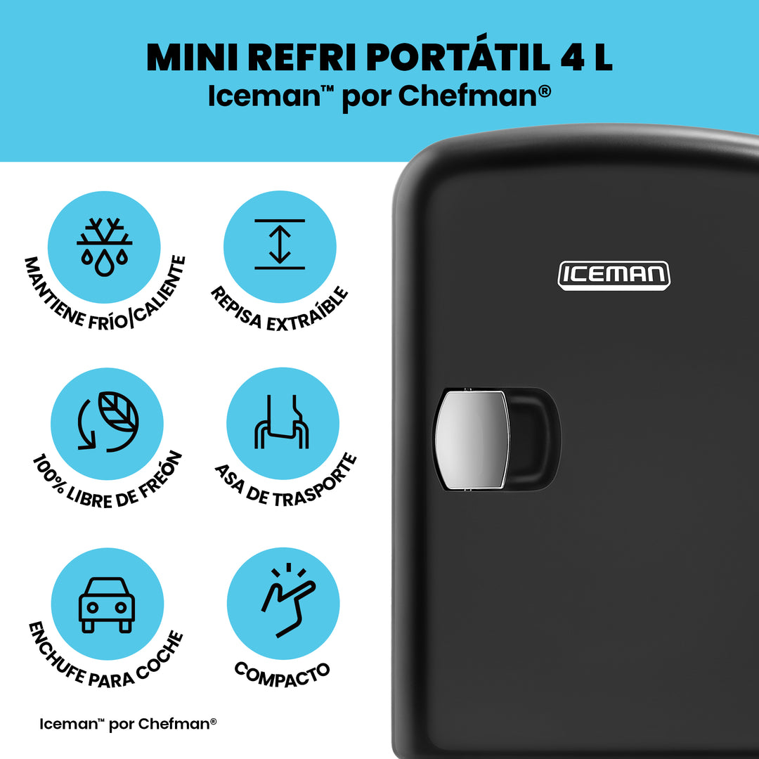 Chefman - Mini-refrigerador portátil