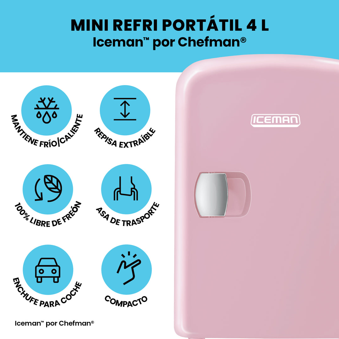 Chefman - Mini-refrigerador portátil