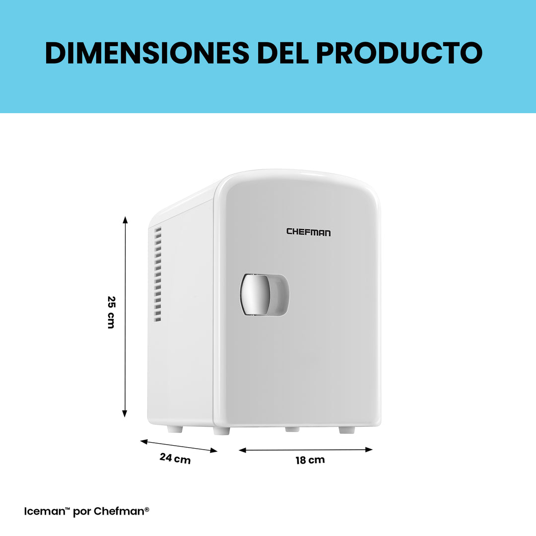 Chefman - Mini-refrigerador portátil