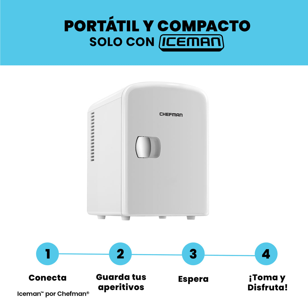 Chefman - Mini-refrigerador portátil