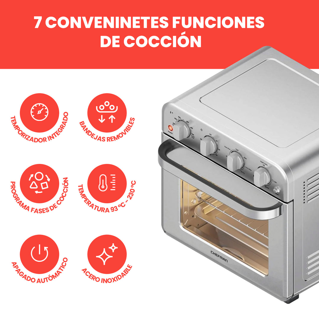 Chefman - Horno Freidora de Aire, Toast-Air®, 18 L