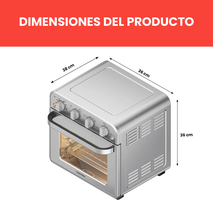 Chefman - Horno Freidora de Aire, Toast-Air®, 18 L