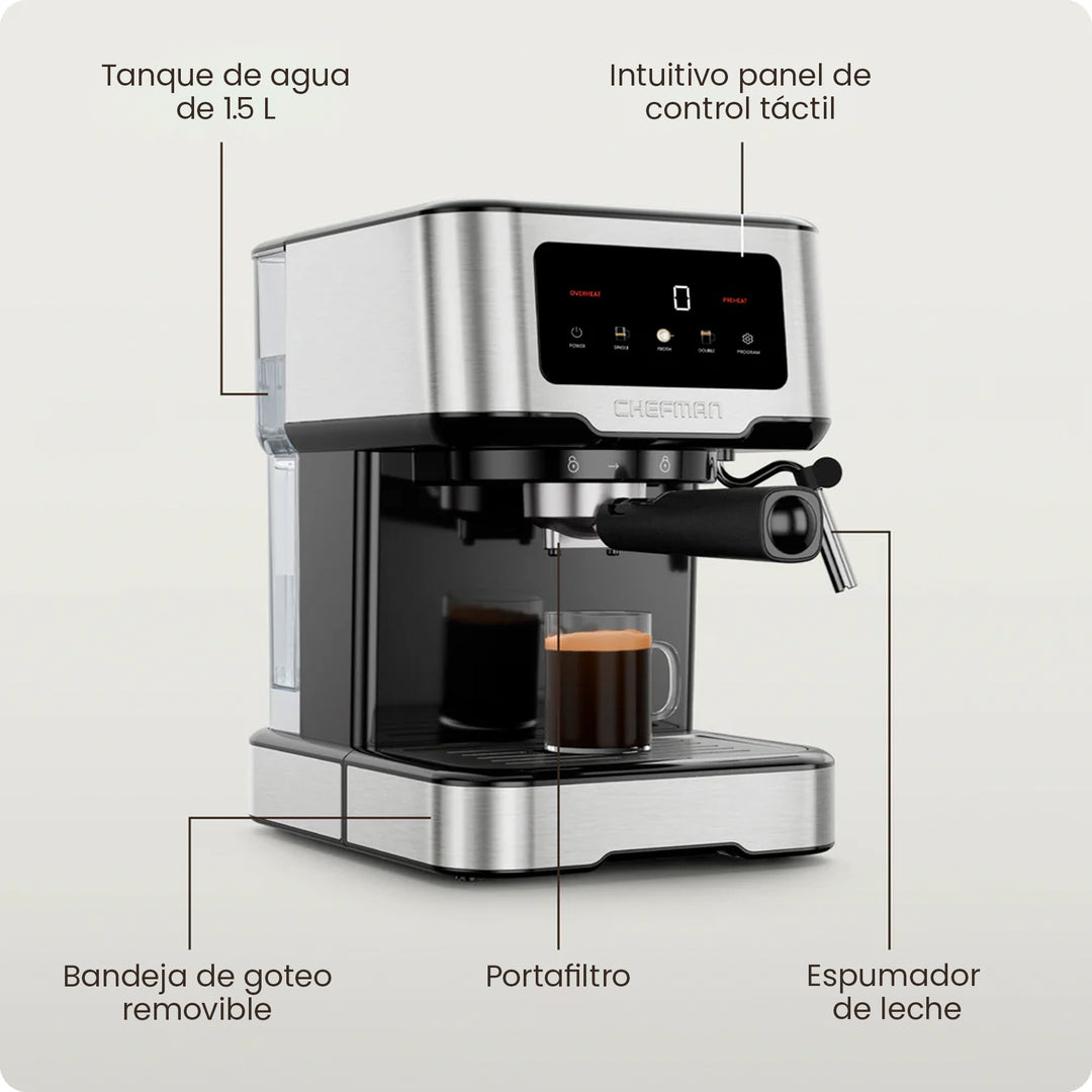 Chefman - Máquina de Café Espresso Easy-Brew