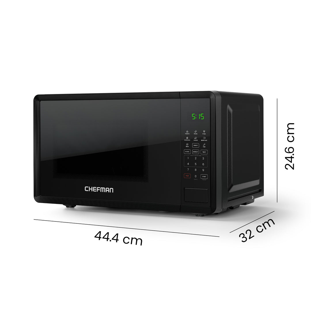 Chefman Microondas Digital 0.7 Pies Cúbicos | 8 Menús Automáticos