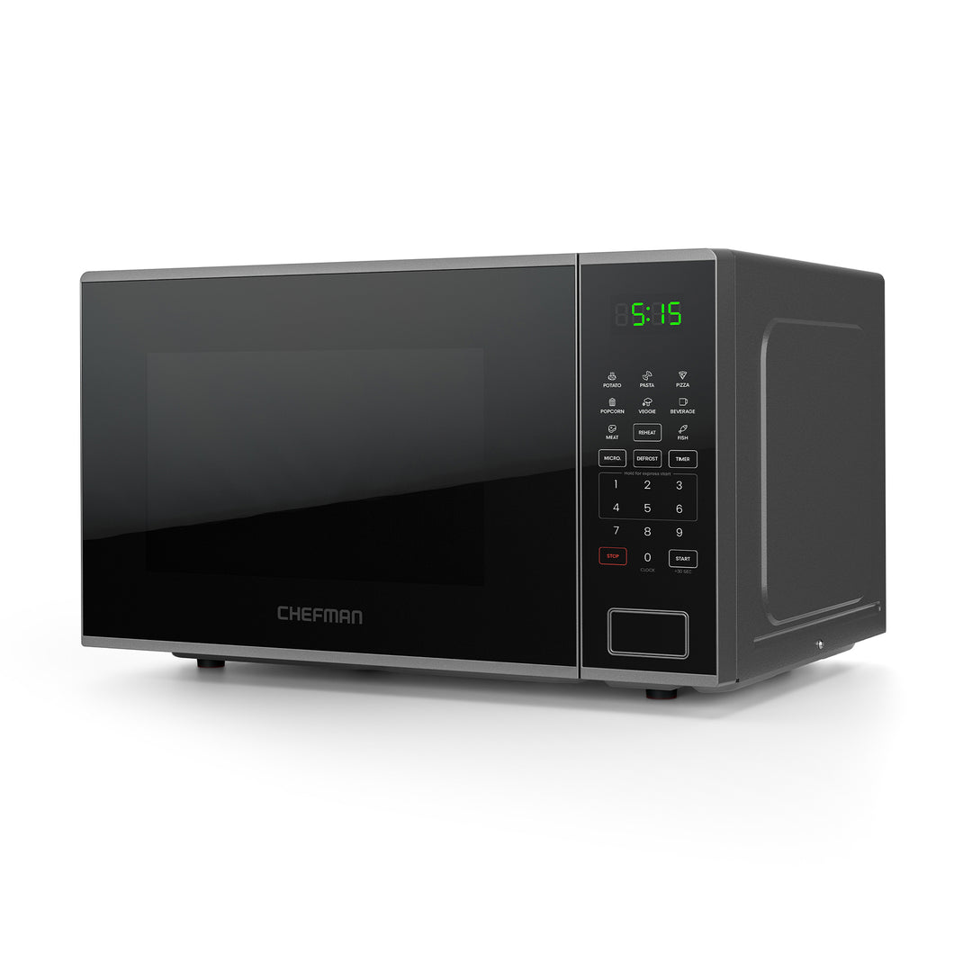 Chefman - Horno Microondas 1.1 Pies Cúbicos | Digital Espejo en Acero Inoxidable